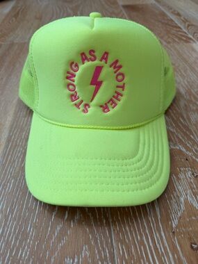 Neon Yellow 'Strong As A Mother' Trucker Hat